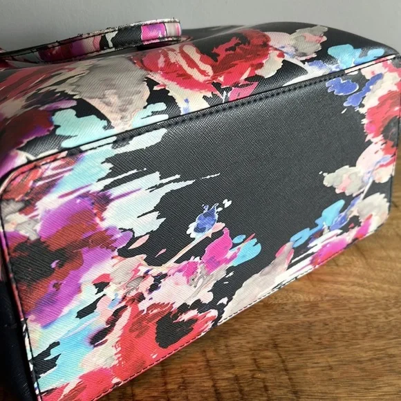 Kate Spade Black and Pink Floral Shoulder Bag - Picture 12 of 16